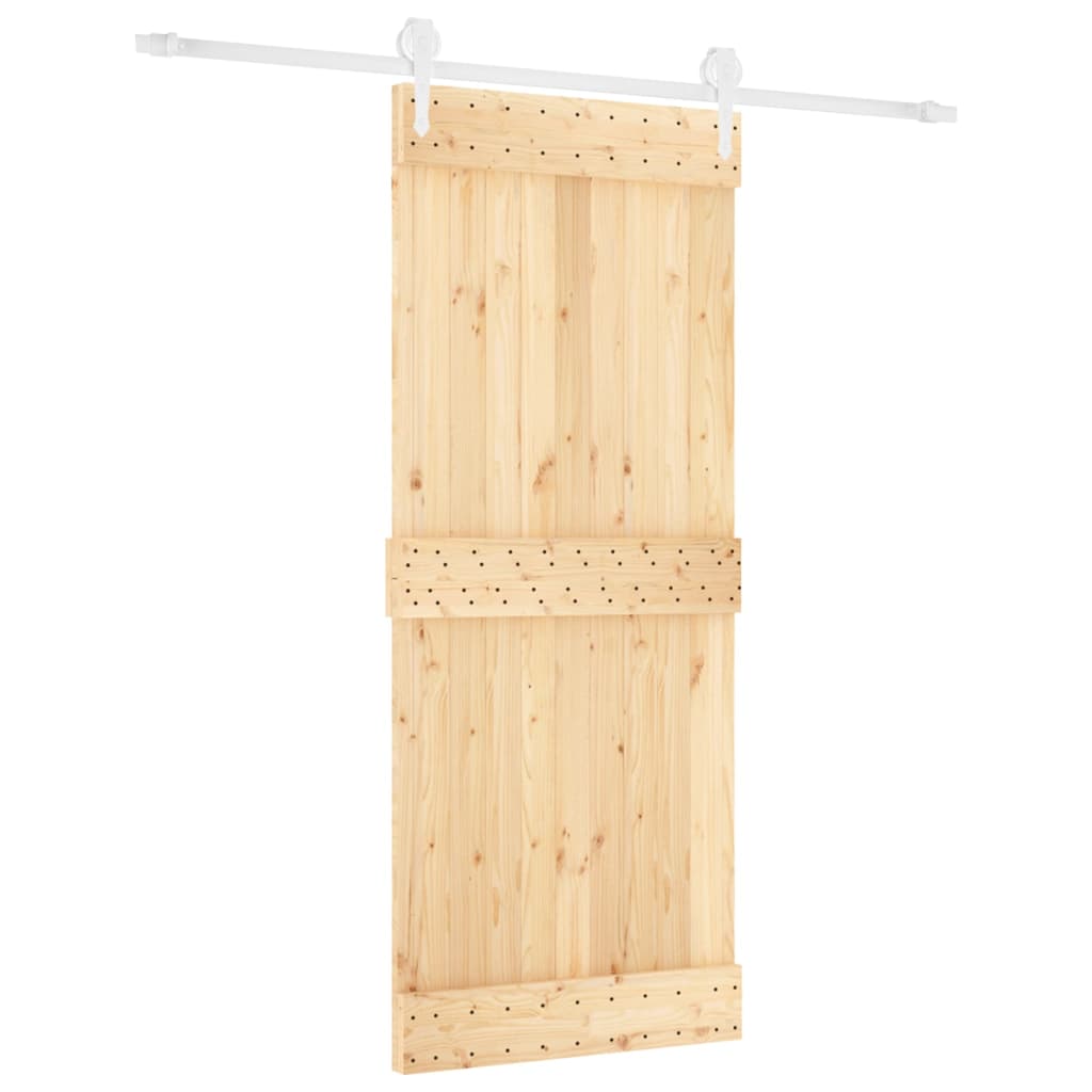 VidaXL Porte coulissante avec ferrures 85x210 cm bois de pin massif
