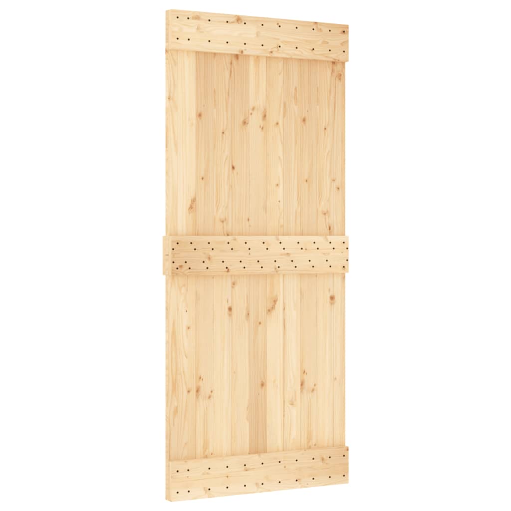 VidaXL Porte coulissante avec ferrures 90x210 cm bois de pin massif