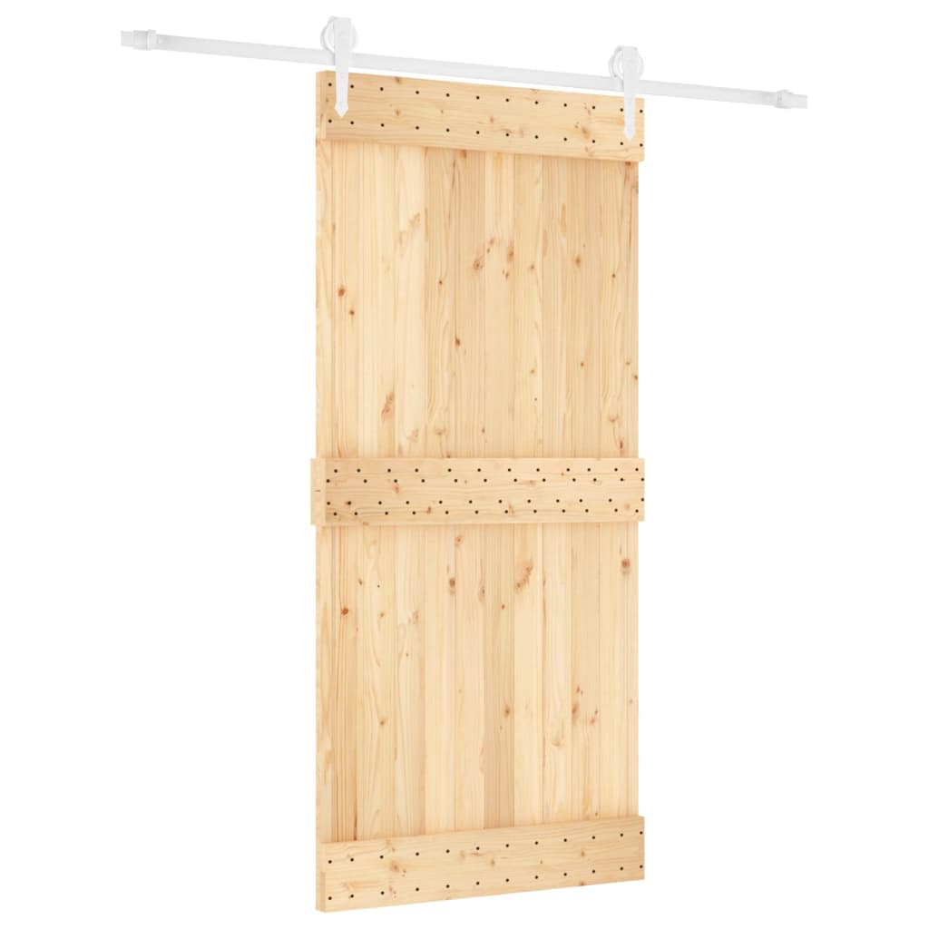 VidaXL Porte coulissante avec ferrures 95x210 cm bois de pin massif