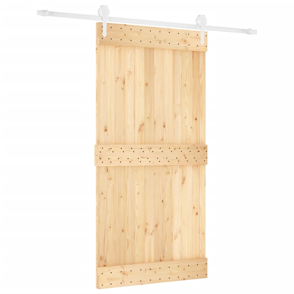 VidaXL Porte coulissante avec ferrures 100x210 cm bois de pin massif