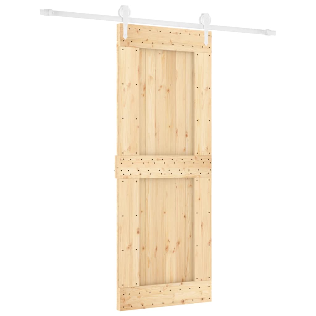 VidaXL Porte coulissante avec ferrures 80x210 cm bois de pin massif