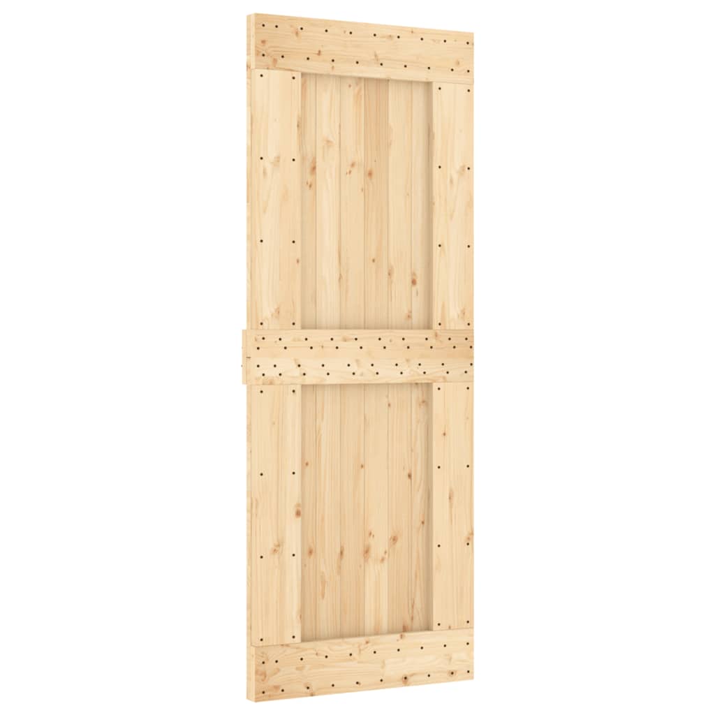 VidaXL Porte coulissante avec ferrures 80x210 cm bois de pin massif