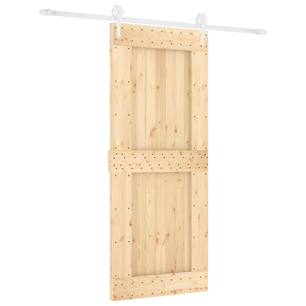 VidaXL Porte coulissante avec ferrures 85x210 cm bois de pin massif