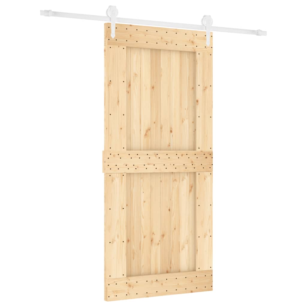 VidaXL Porte coulissante avec ferrures 95x210 cm bois de pin massif