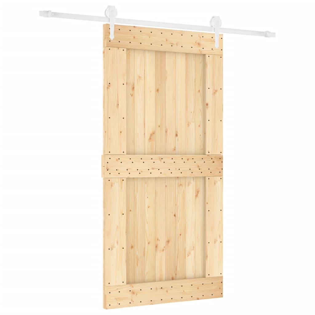VidaXL Porte coulissante avec ferrures 100x210 cm bois de pin massif