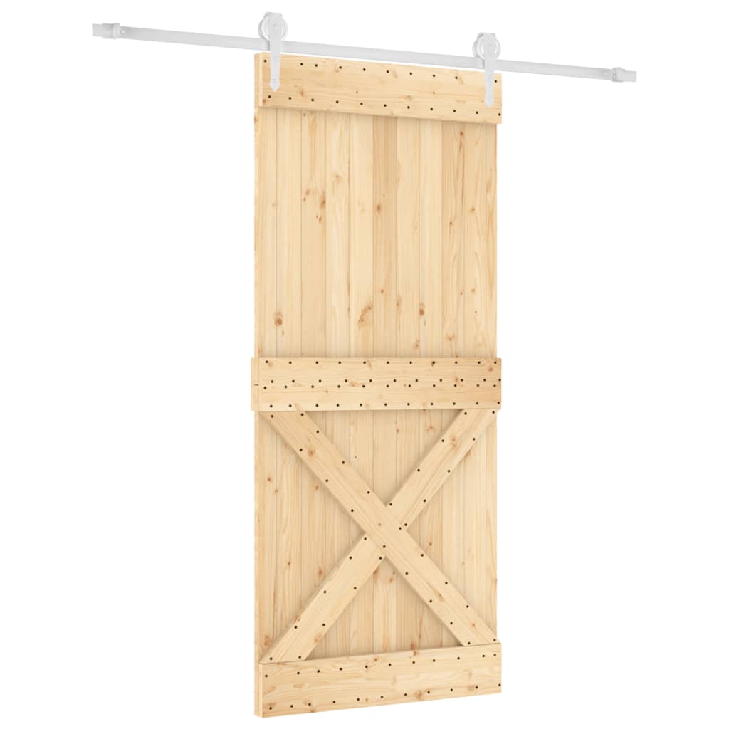 VidaXL Porte coulissante avec ferrures 90x210 cm bois de pin massif