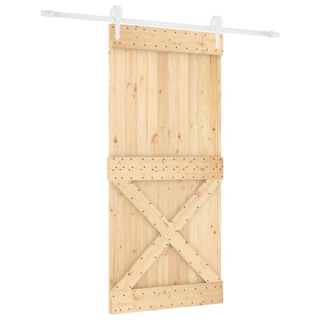 VidaXL Porte coulissante avec ferrures 95x210 cm bois de pin massif