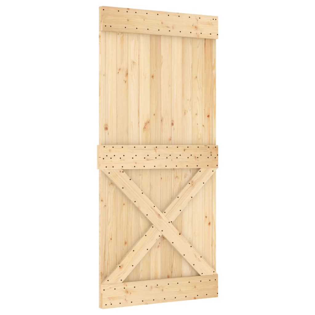 VidaXL Porte coulissante avec ferrures 95x210 cm bois de pin massif