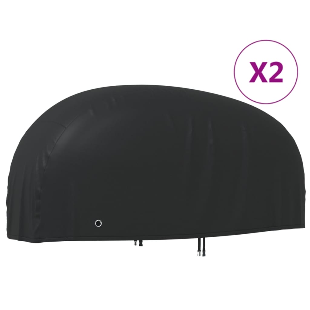 VidaXL housses de moto 2 pcs 230x95x125 cm tissu oxford 210D