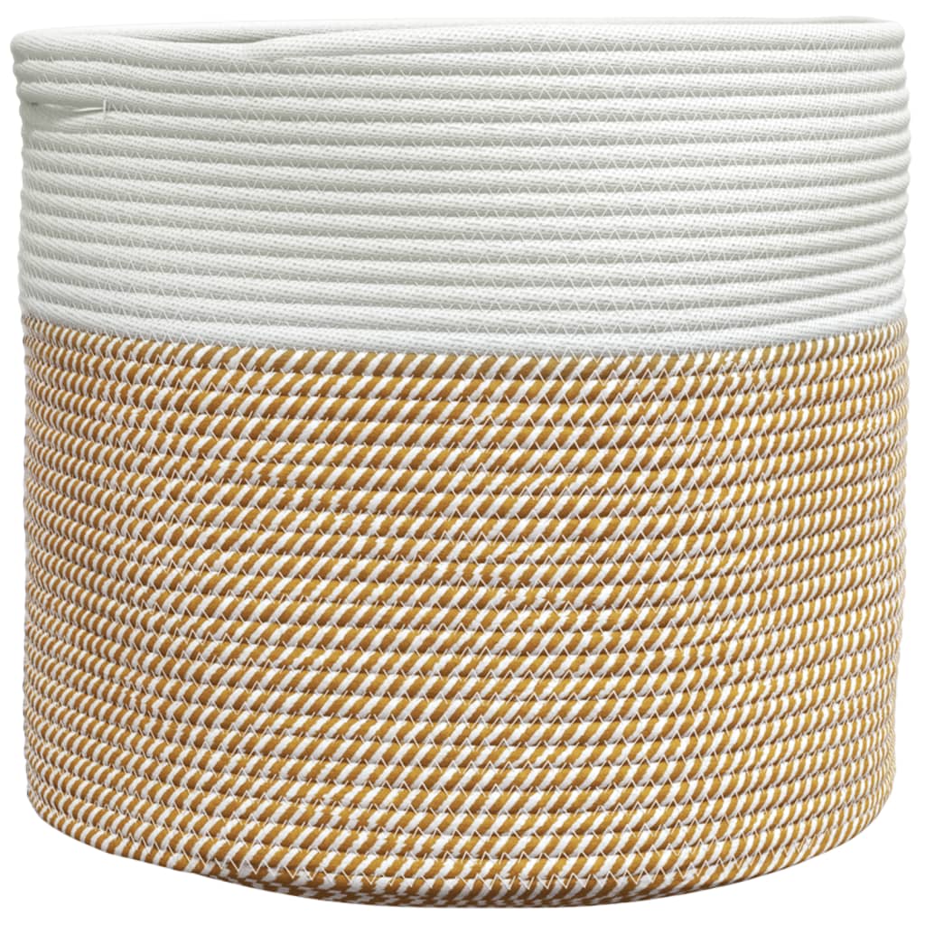 Vidaxx panier de rangement ø 40x35 cm coton marron et blanc