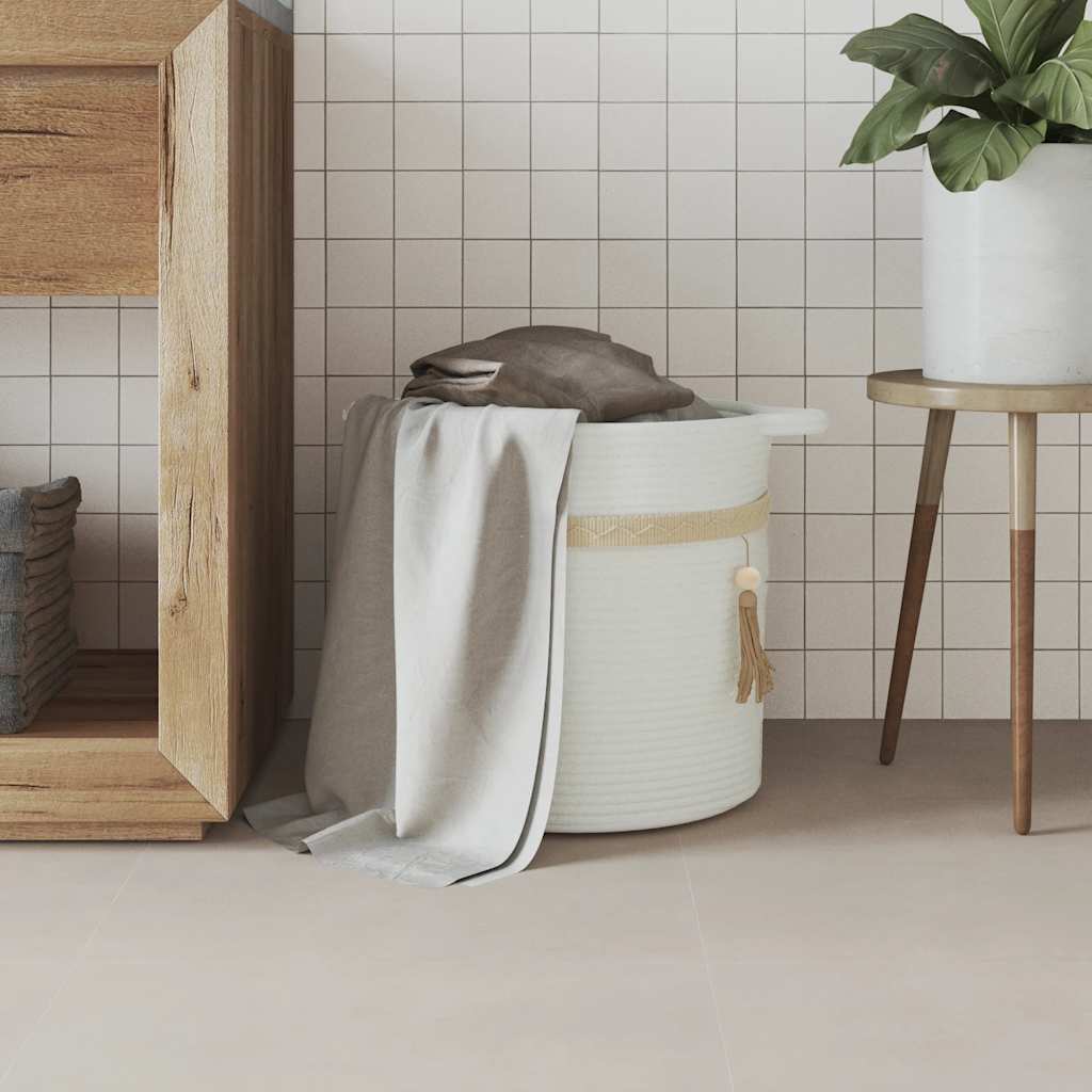 Vidaxx panier de rangement ø 38x36 cm coton blanc