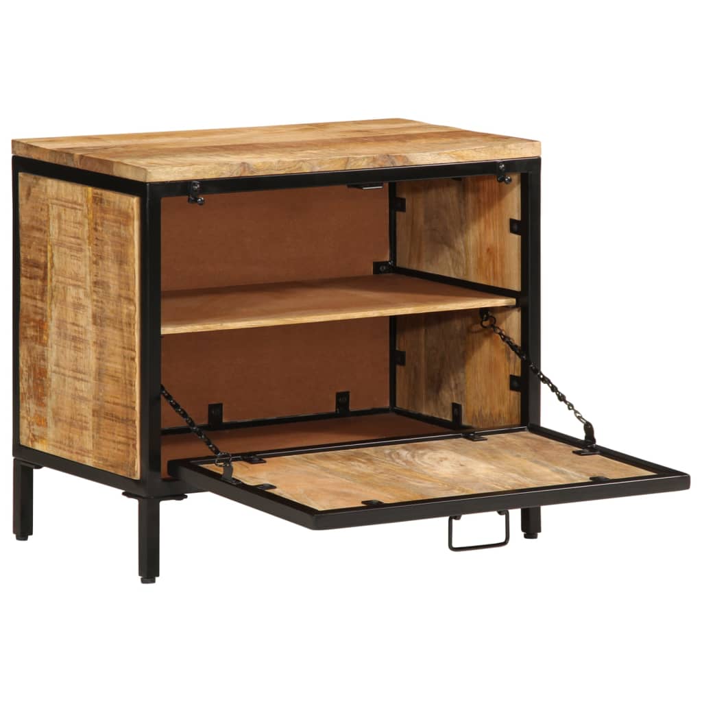 Vidaxx meuble à chaussures 60x35x53 cm bois de manguier massif brut