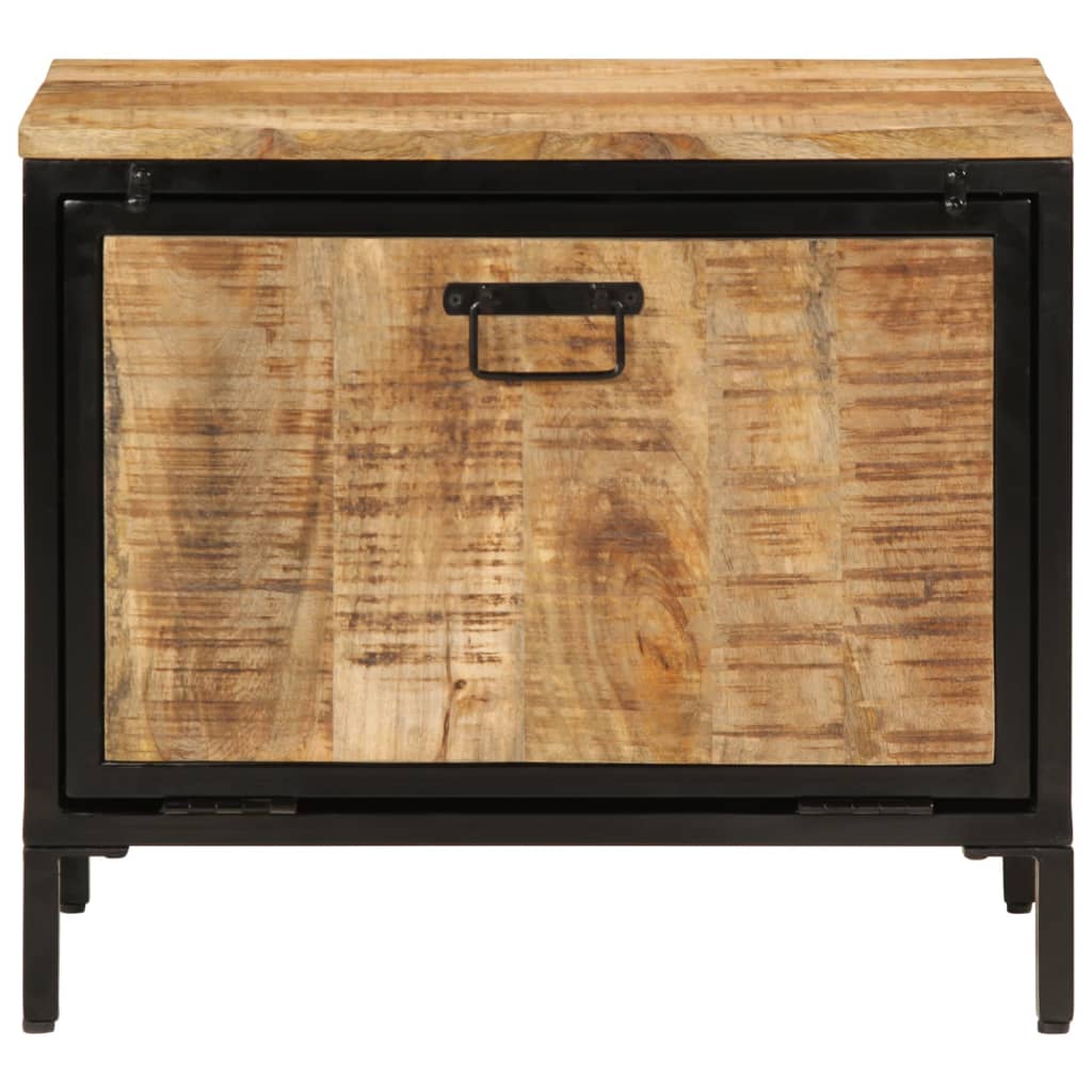 Vidaxx meuble à chaussures 60x35x53 cm bois de manguier massif brut