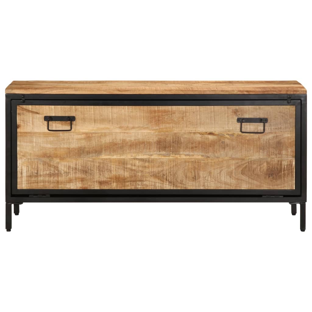 VidaXL Armoire à chaussures 110x35x53 cm bois de manguier massif brut