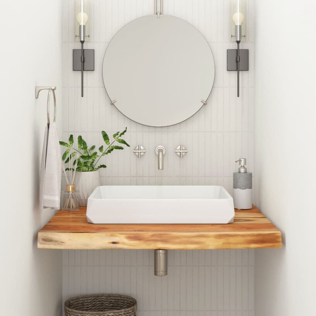 VidaXL Plan de lavabo rectangulaire 70x60x2,5 bois d'acacia massif