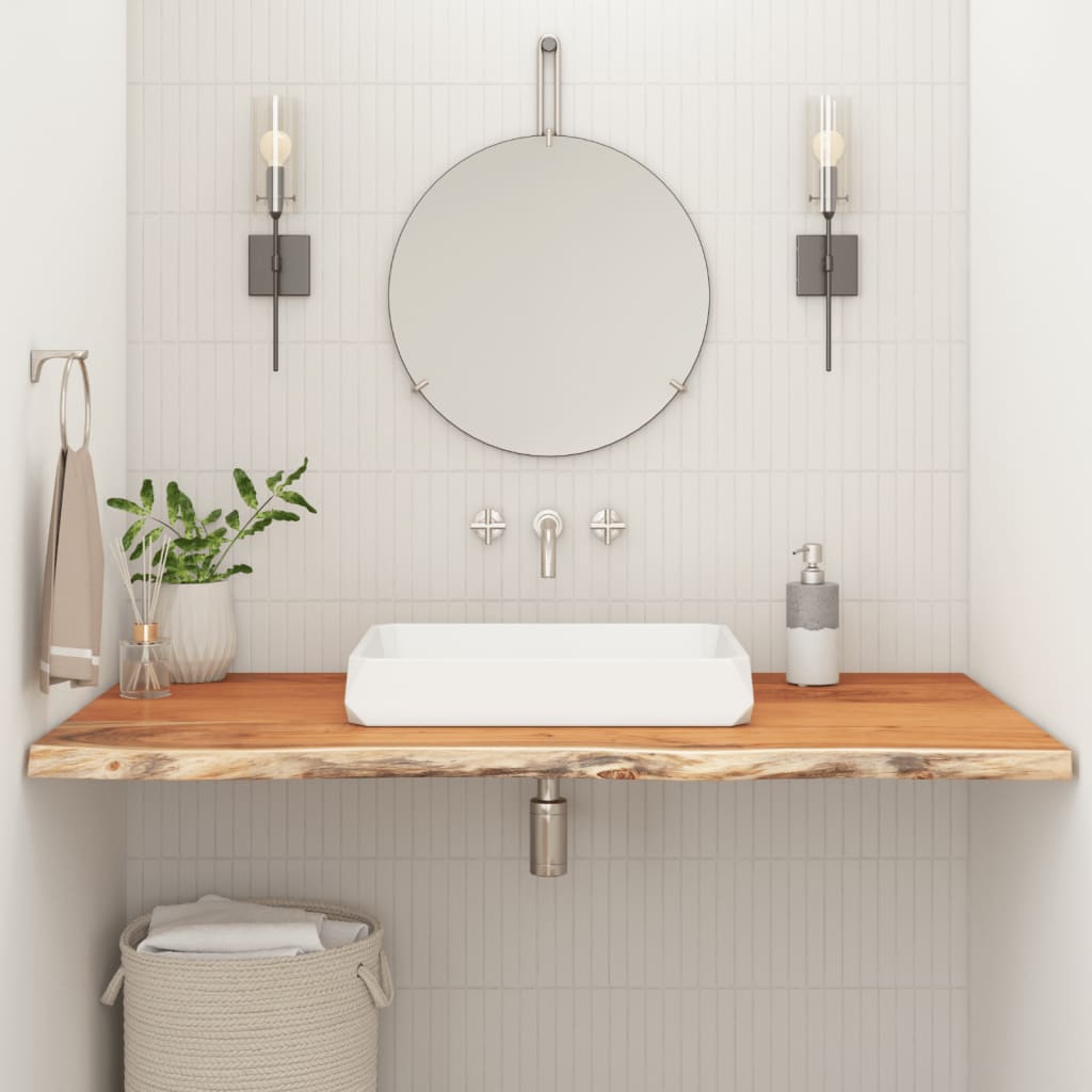 VidaXL Plan de lavabo rectangulaire 110x60x2,5 bois d'acacia massif