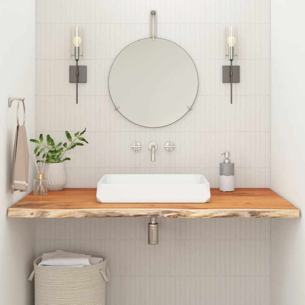 VidaXL Plan de lavabo rectangulaire 120x60x2,5 bois d'acacia massif