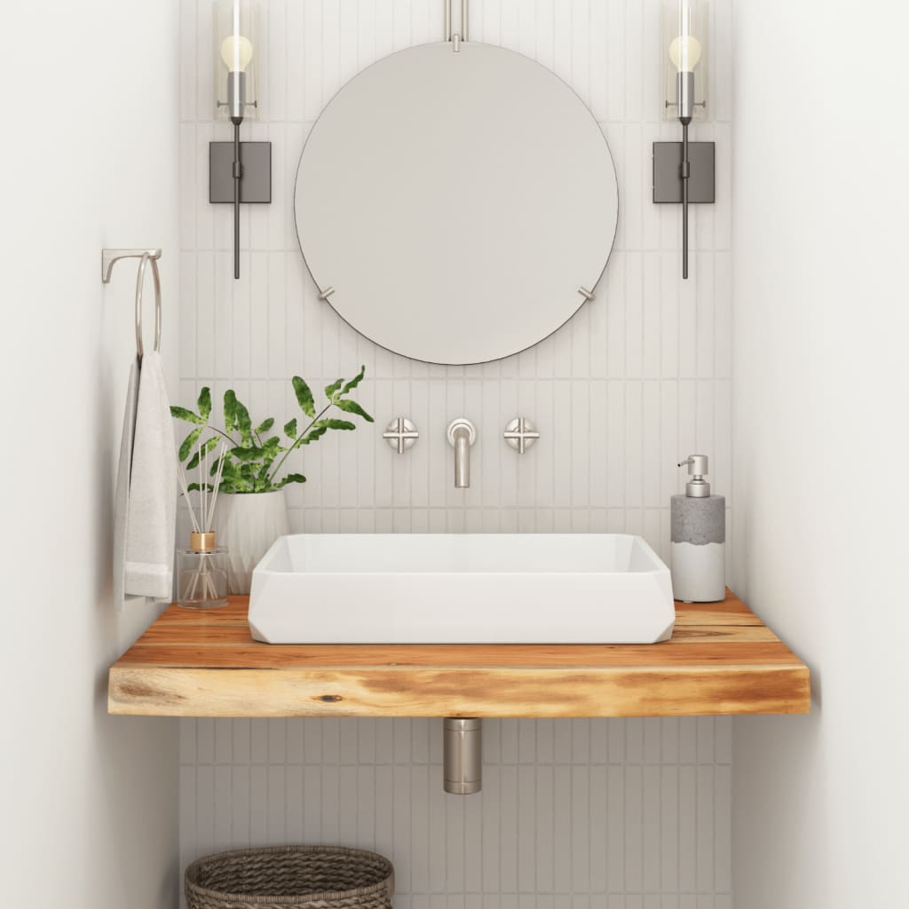VidaXL Plan de lavabo carré 60x60x3,8 bois d'acacia massif