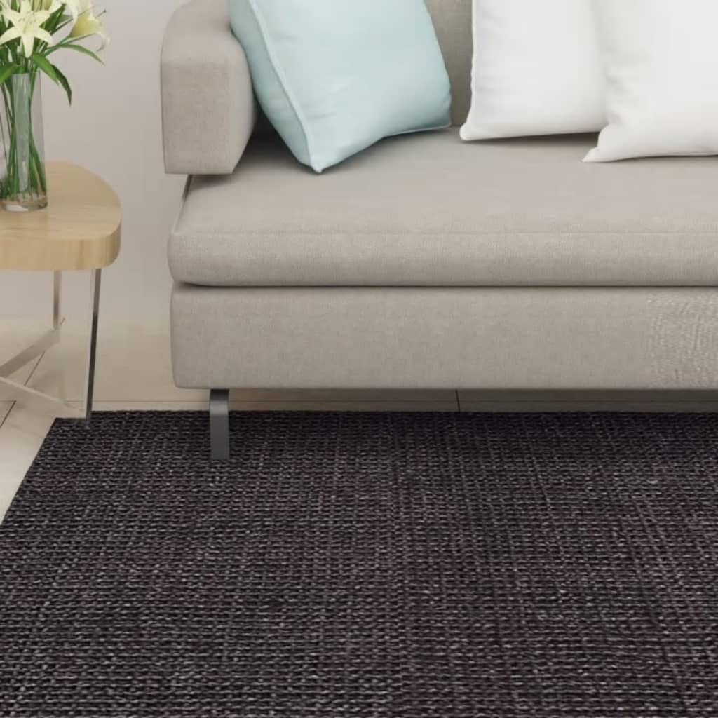 Vidaxl sisalmat pour gratter le post 66x350 cm noir