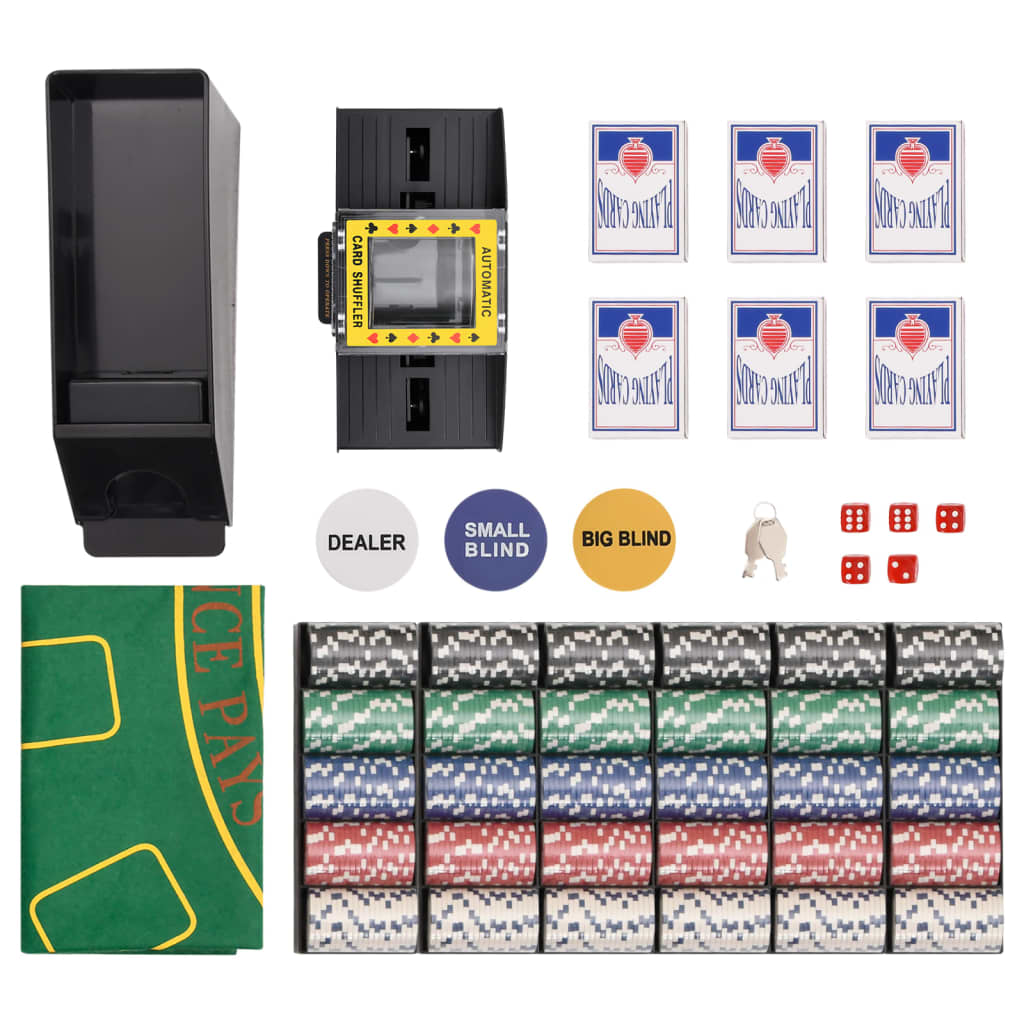 VidaXL jeu de poker 600 pièces 11,5 g