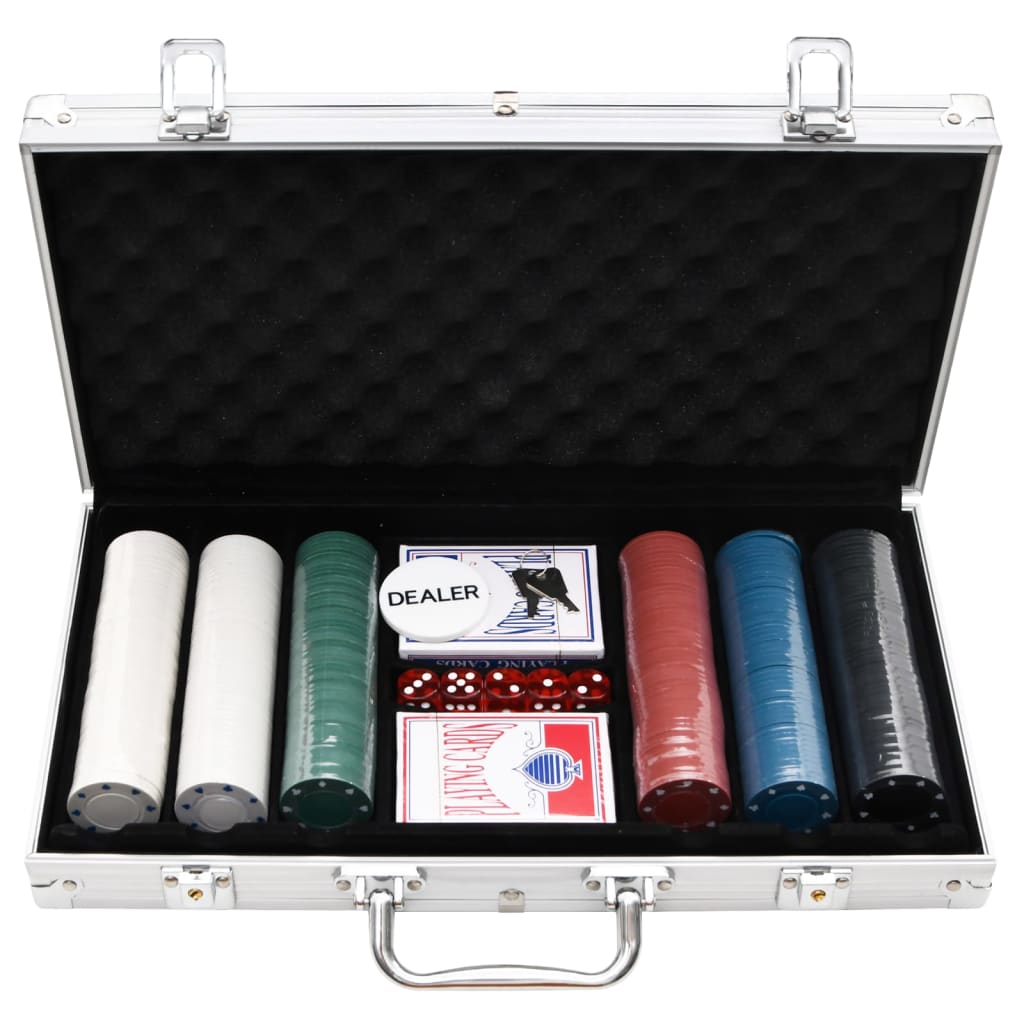 VidaXL jeu de poker 300 pièces 4 g