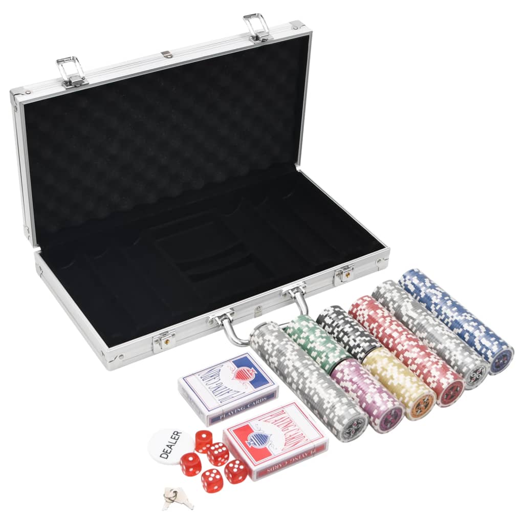 VidaXL jeu de poker 300 pièces 11,5 g