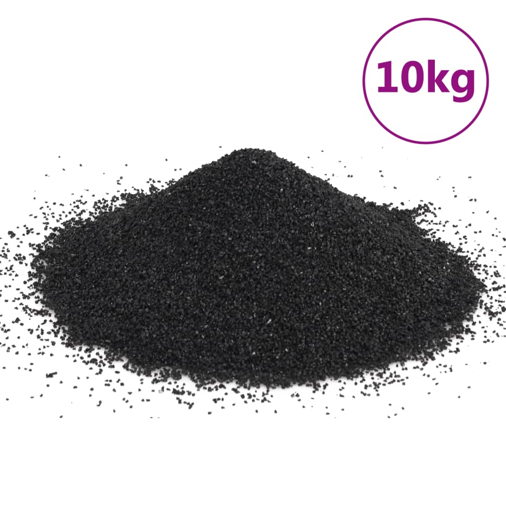 VidaXL Sable d'aquarium 10 kg 0,2-2 mm noir
