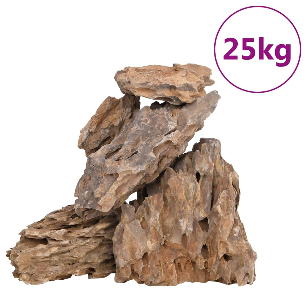 VidaXL pierres de dragon couleur mixte 25 kg 10-30 cm