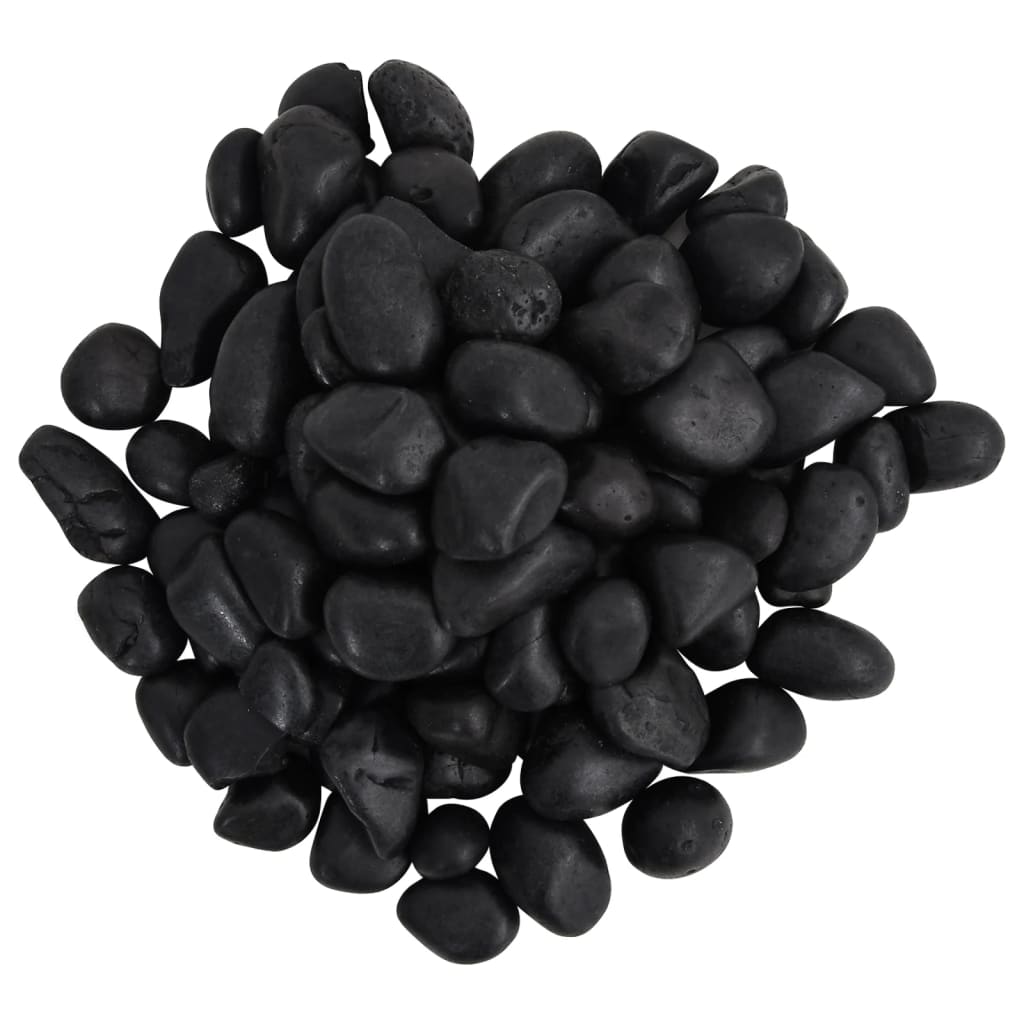 Vidaxl galets polis 2-5 cm 10 kg noir