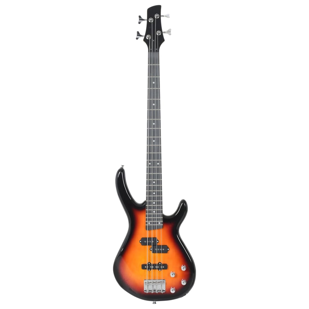 Vidaxl guitare basse électrique pour débutants avec sac 4 4 46 marron noir