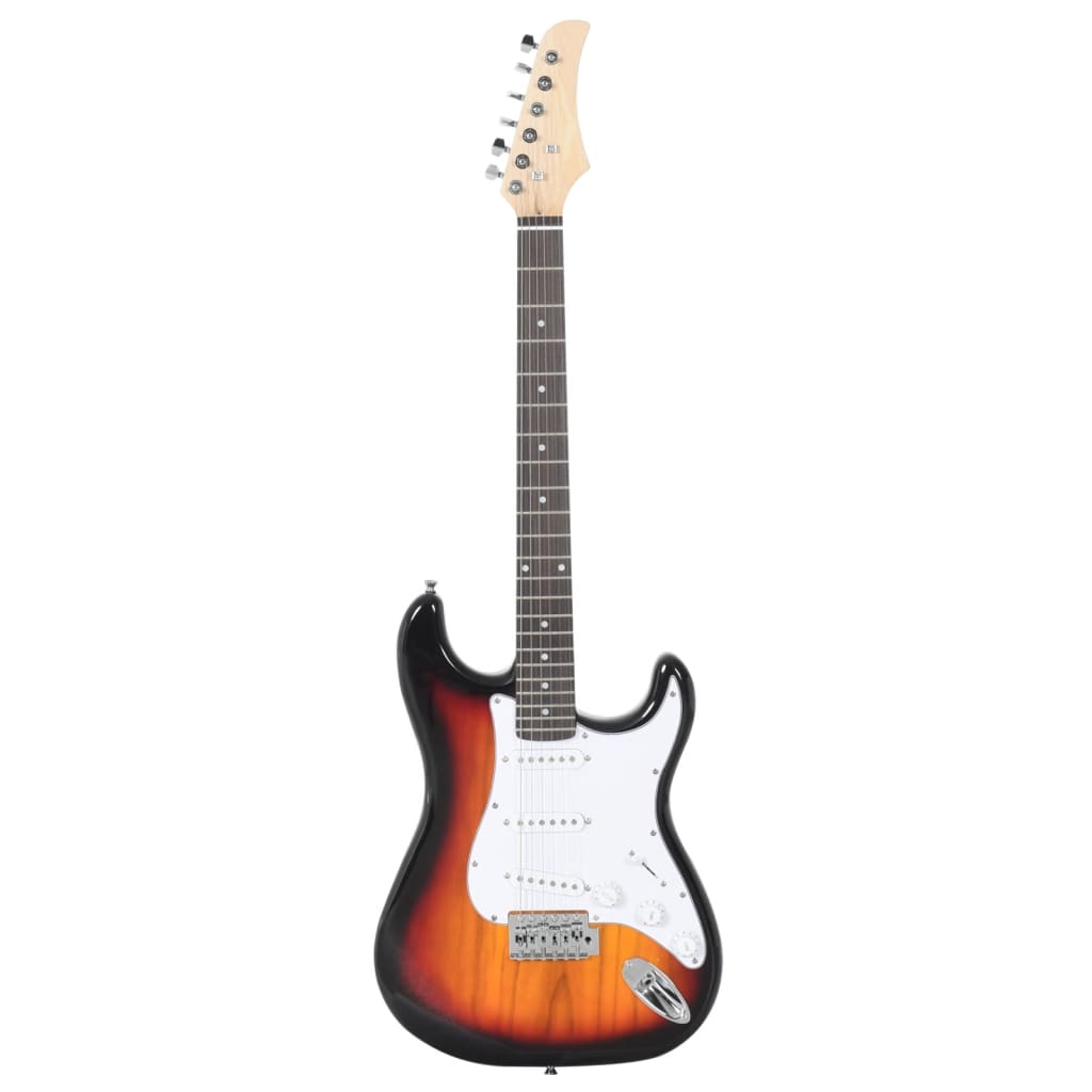 Vidaxl guitare électrique débutant avec sac 4 4 39 marron et blanc