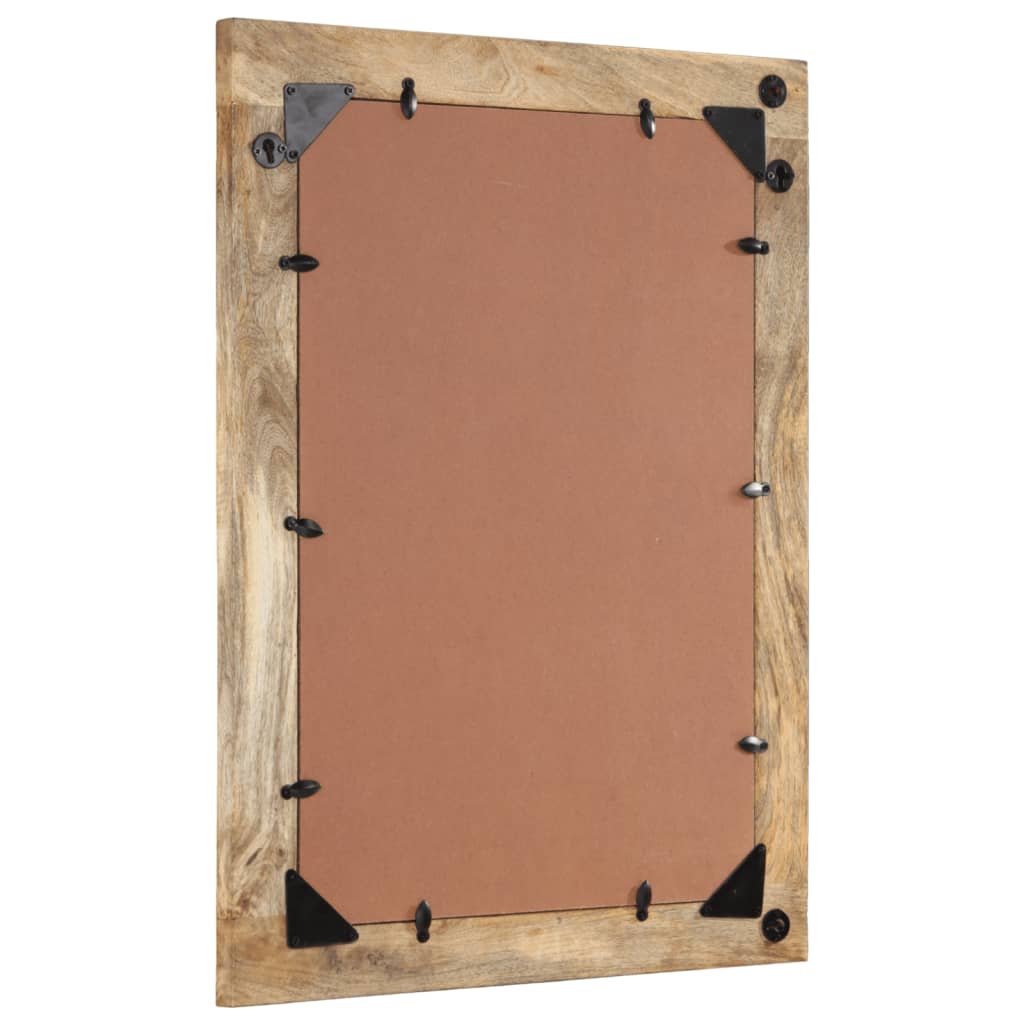 Miroir de salle de bain Vidaxx 50x70x2,5 cm bois de manguier massif et verre