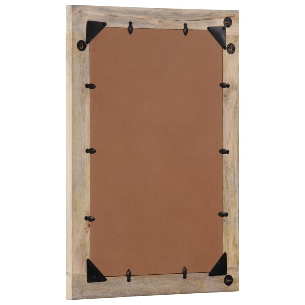 Miroir de salle de bain Vidaxx 50x70x2,5 cm bois de manguier massif et verre
