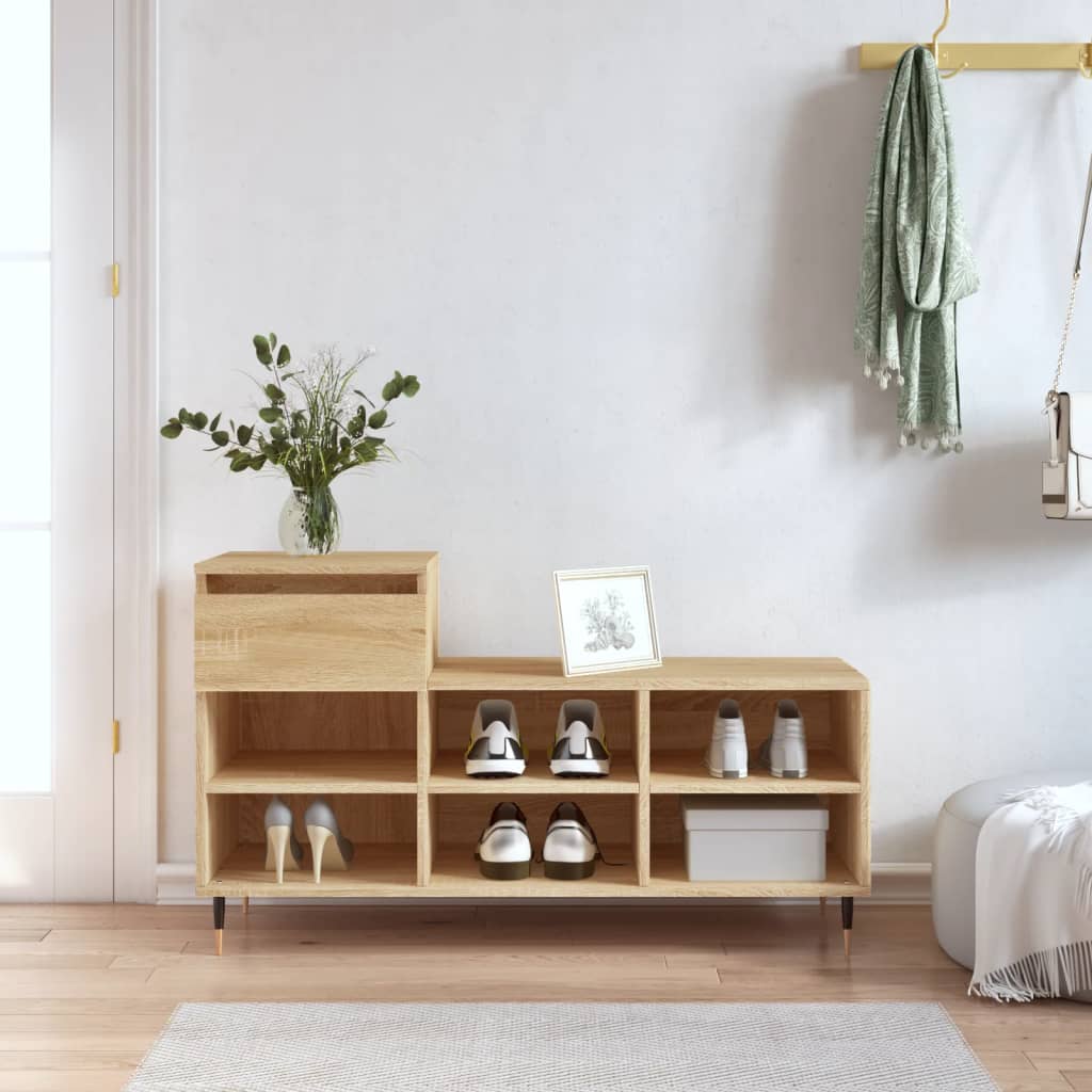 VidaXL Armoire à chaussures 102x36x60 cm bois d'ingénierie chêne sonoma
