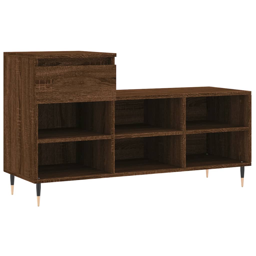 Vidaxx armoire à chaussures 102x36x60 cm bois fini couleur chêne marron