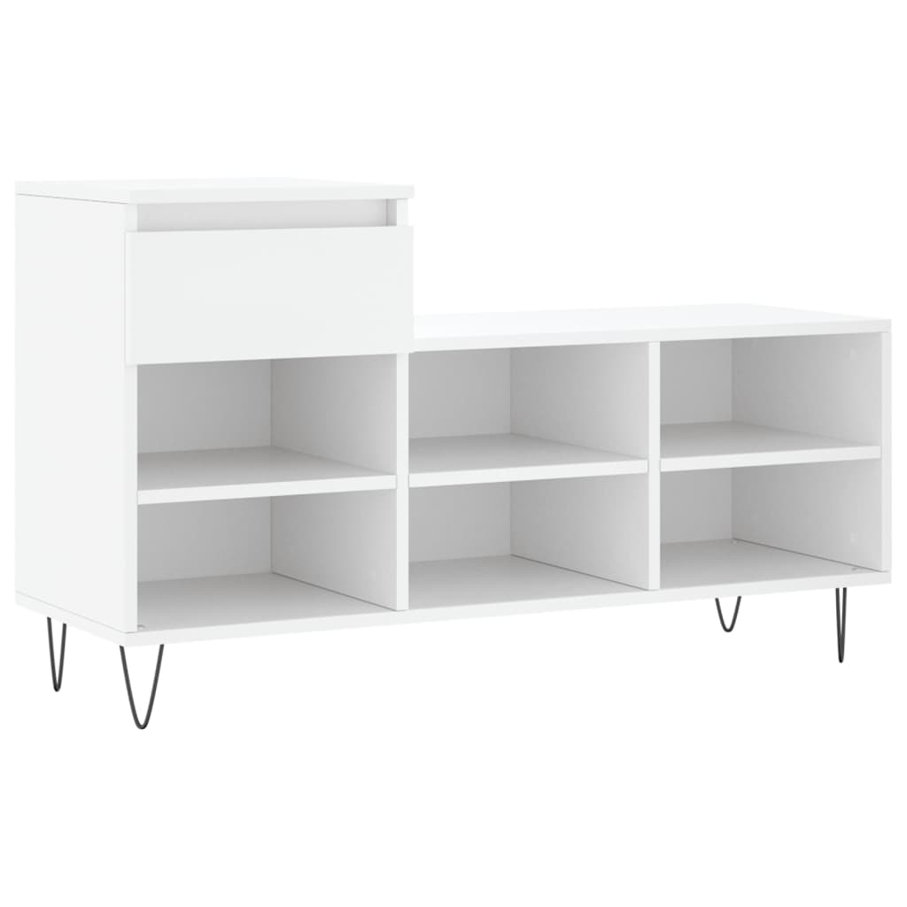 Vidaxx meuble à chaussures 102x36x60 cm bois d'ingénierie blanc