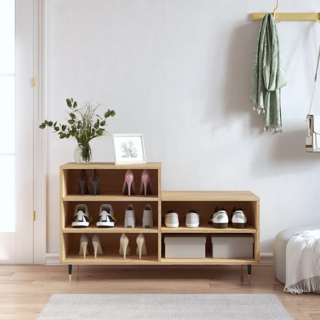 VidaXL armoire à chaussures 102x36x60 cm bois d'ingénierie chêne sonoma