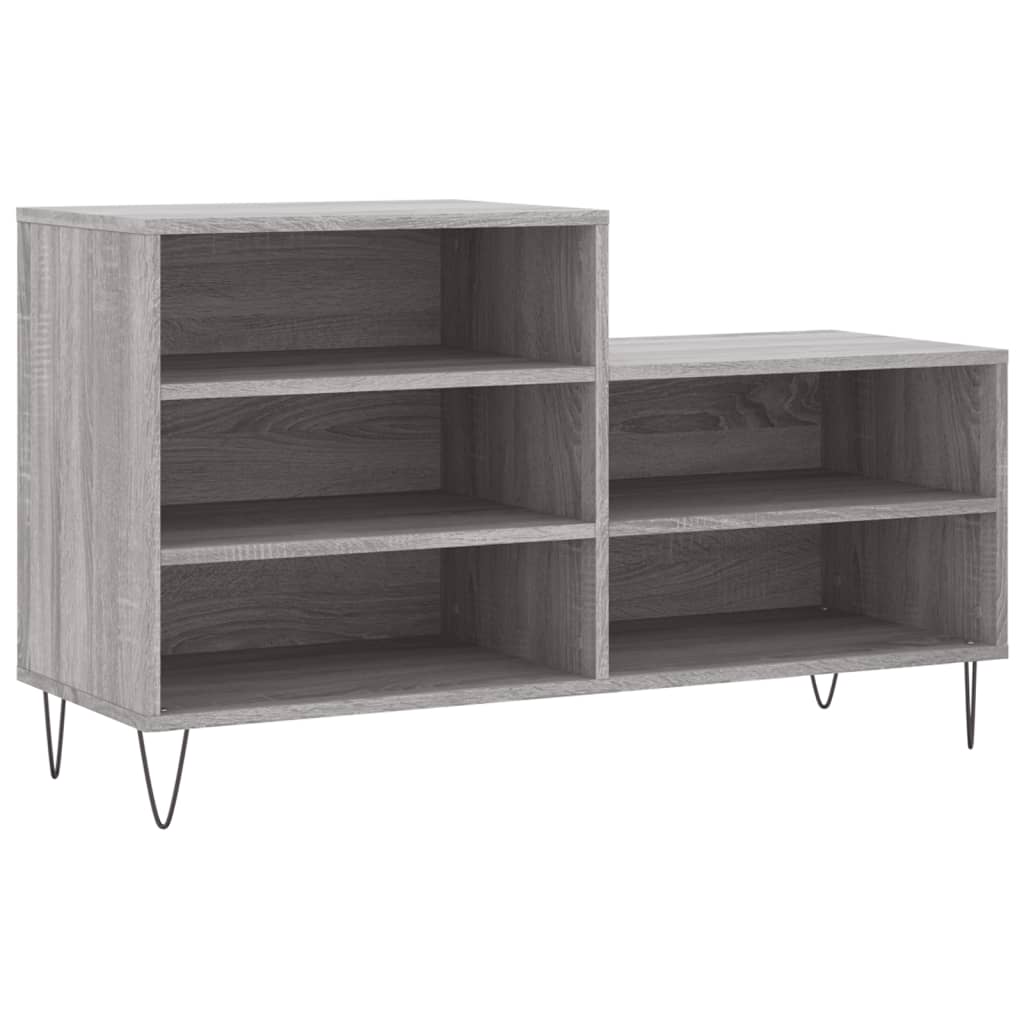 VidaXL armoire à chaussures 102x36x60 cm bois d'ingénierie gris sonoma