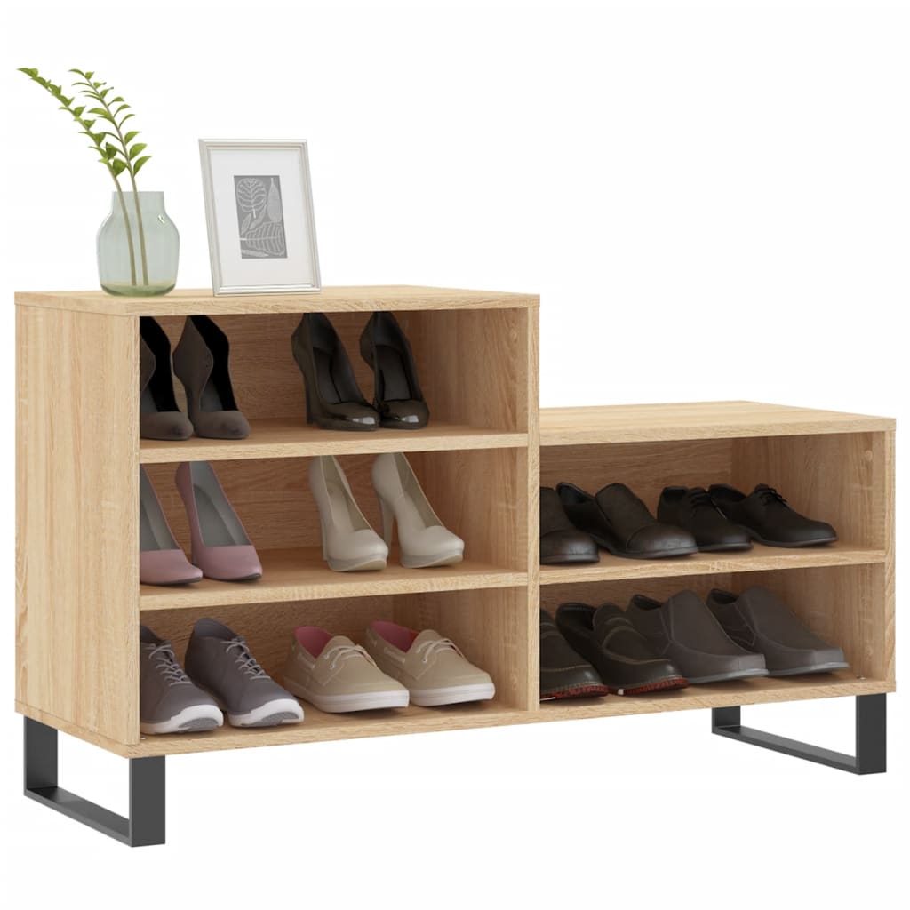 VidaXL armoire à chaussures 102x36x60 cm bois d'ingénierie chêne sonoma