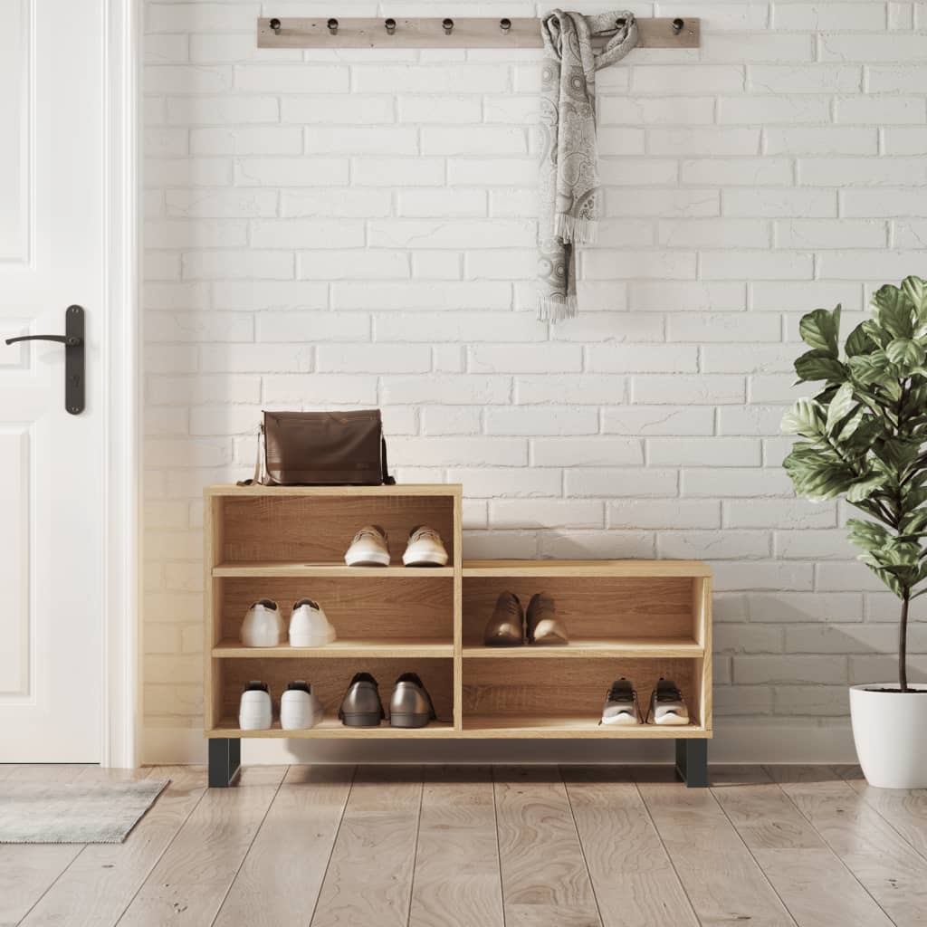 VidaXL armoire à chaussures 102x36x60 cm bois d'ingénierie chêne sonoma