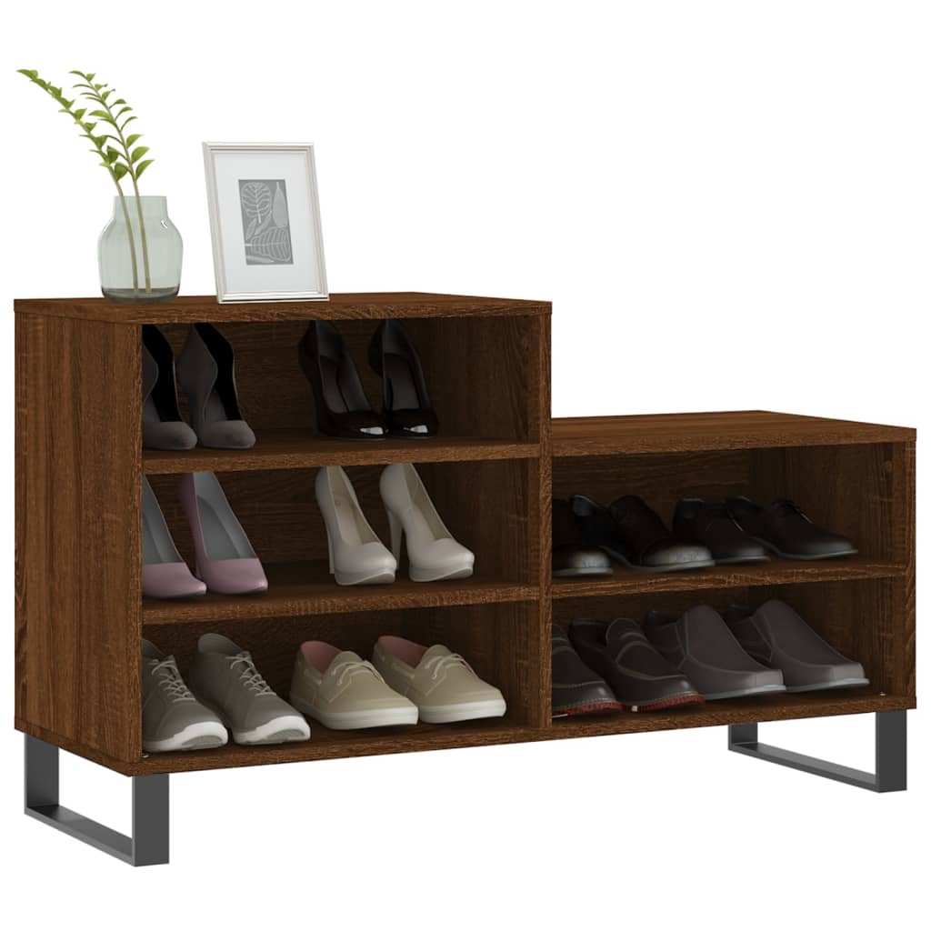 Vidaxx armoire à chaussures 102x36x60 cm bois fini couleur chêne marron