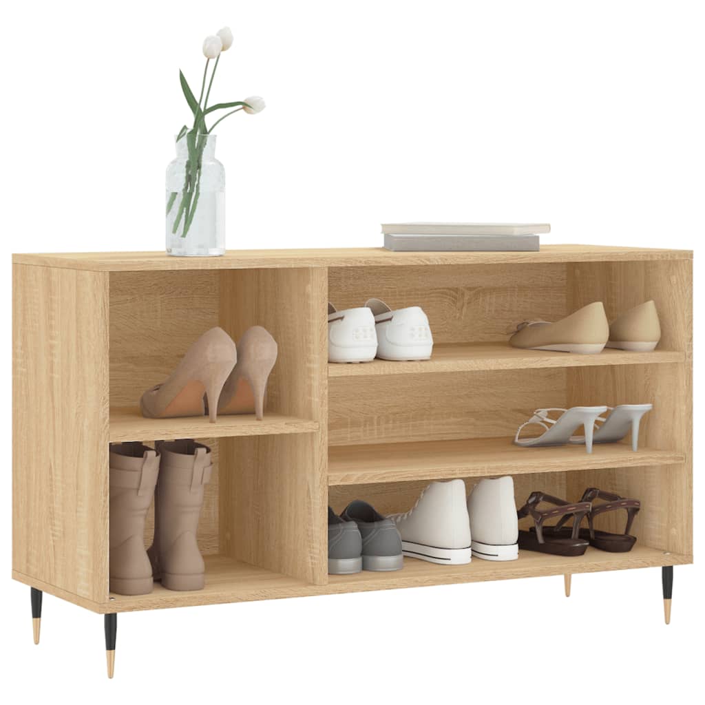 VidaXL armoire à chaussures 102x36x60 cm bois d'ingénierie chêne sonoma