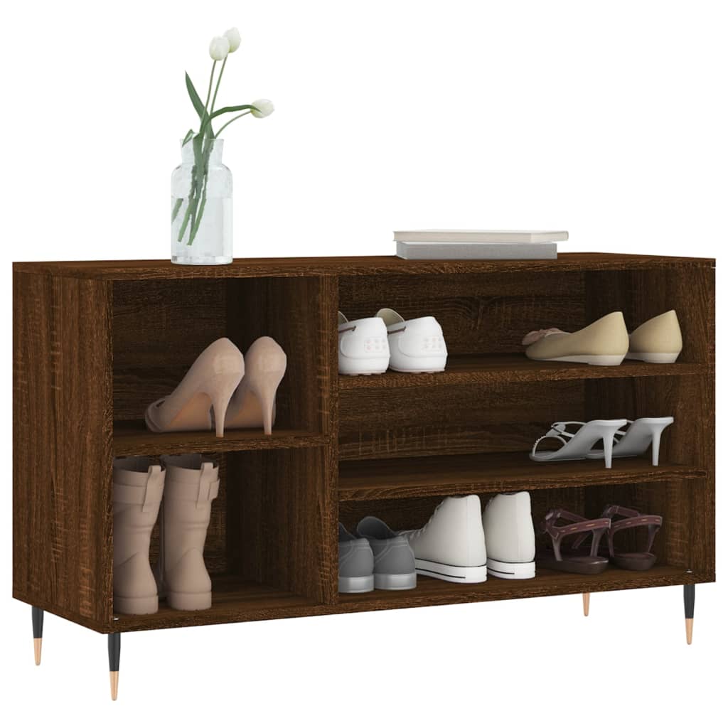 Vidaxx armoire à chaussures 102x36x60 cm bois fini couleur chêne marron