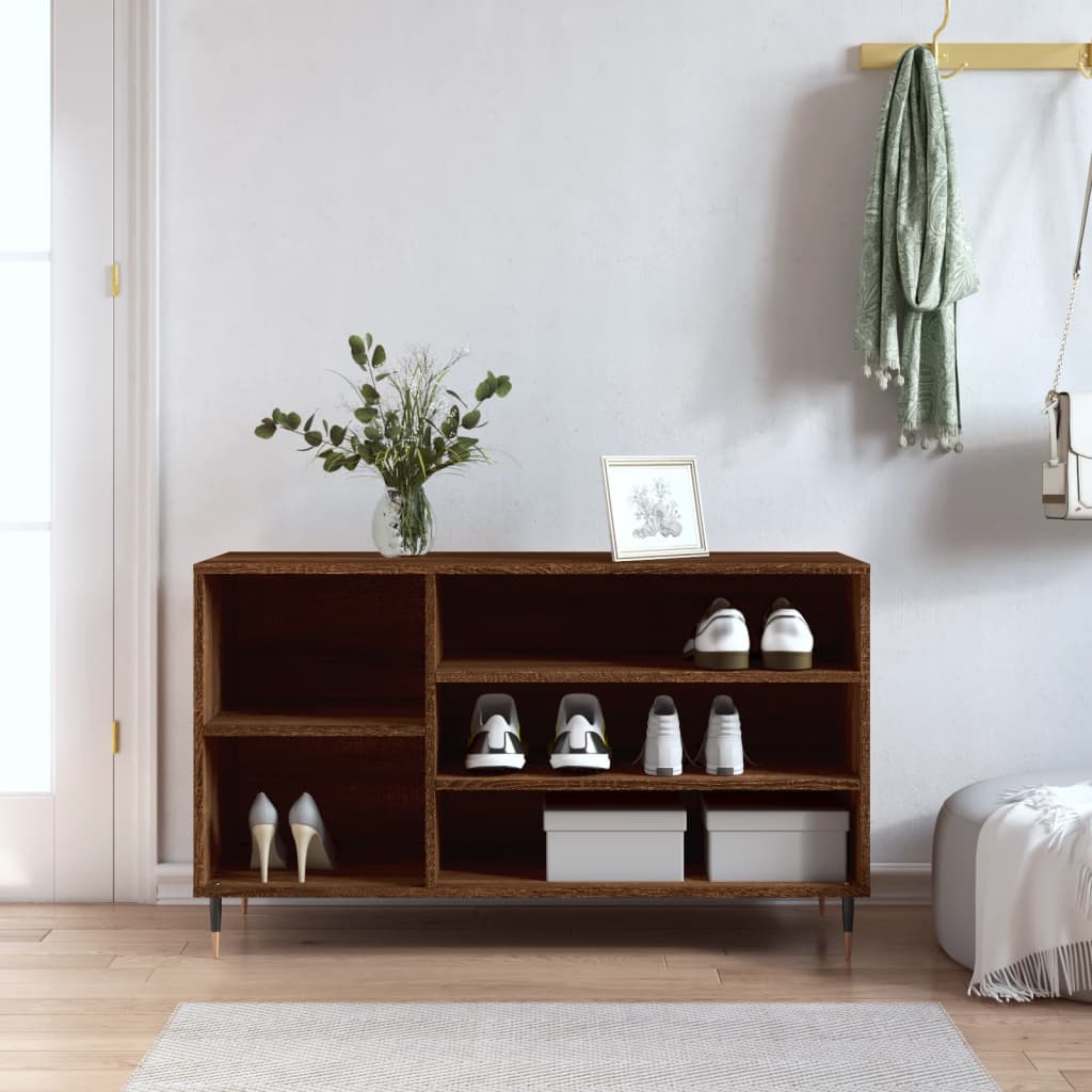 Vidaxx armoire à chaussures 102x36x60 cm bois fini couleur chêne marron