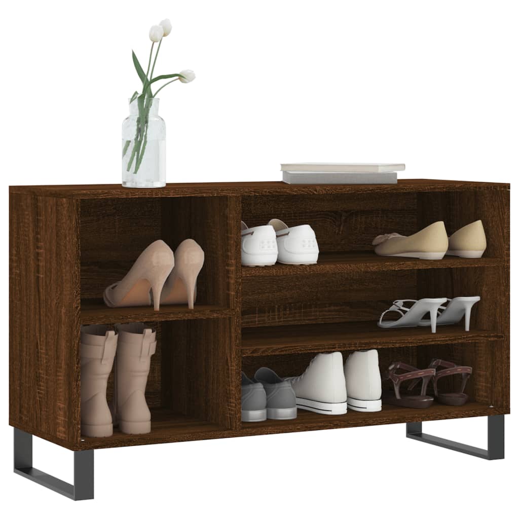 Vidaxx armoire à chaussures 102x36x60 cm bois fini couleur chêne marron