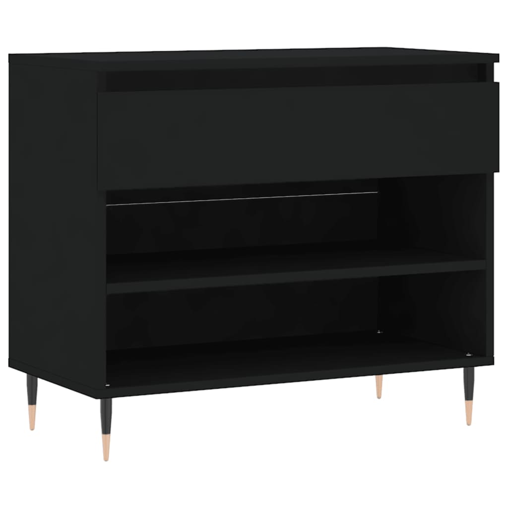 Vidaxx armoire à chaussures 70x36x60 cm bois fini noir