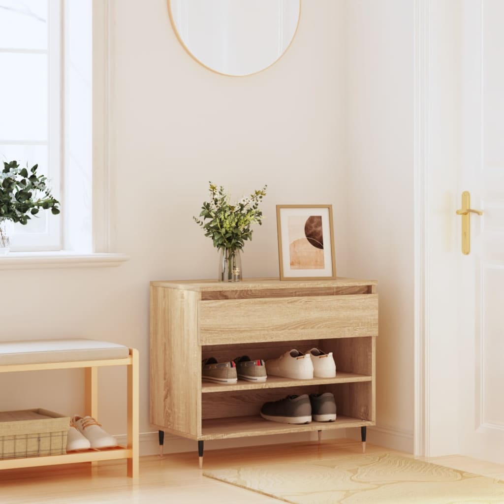 VidaXL Armoire à chaussures 70x36x60 cm bois d'ingénierie chêne sonoma