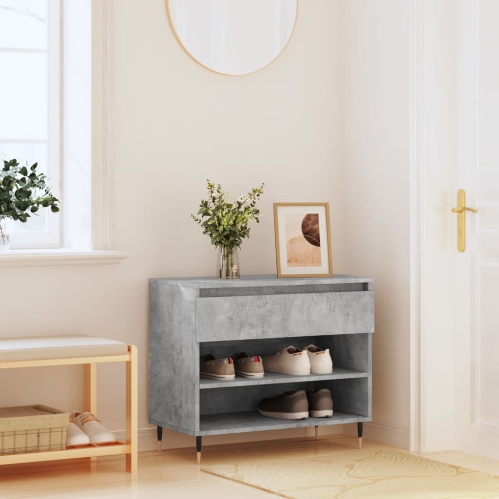 Vidaxx meuble à chaussures 70x36x60 cm bois d'ingénierie gris béton