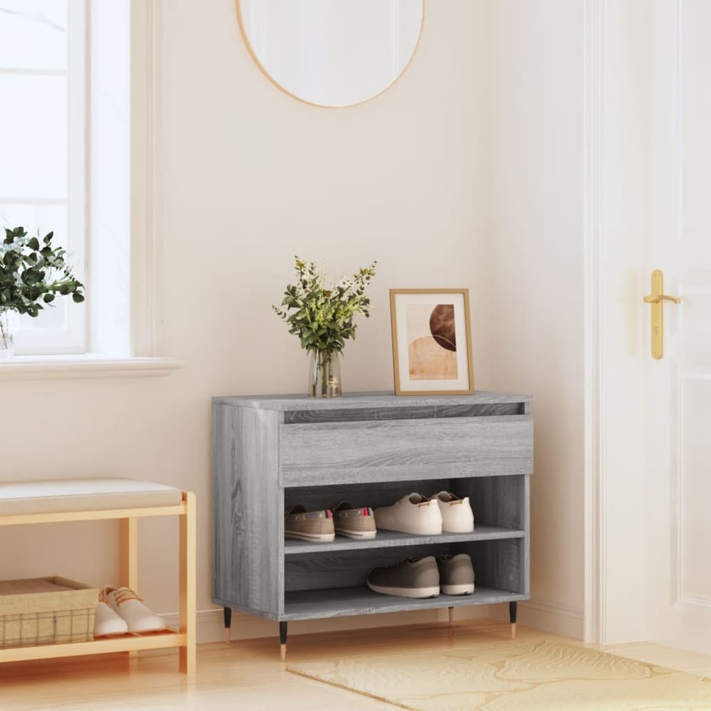 VidaXL Armoire à chaussures 70x36x60 cm bois d'ingénierie gris sonoma