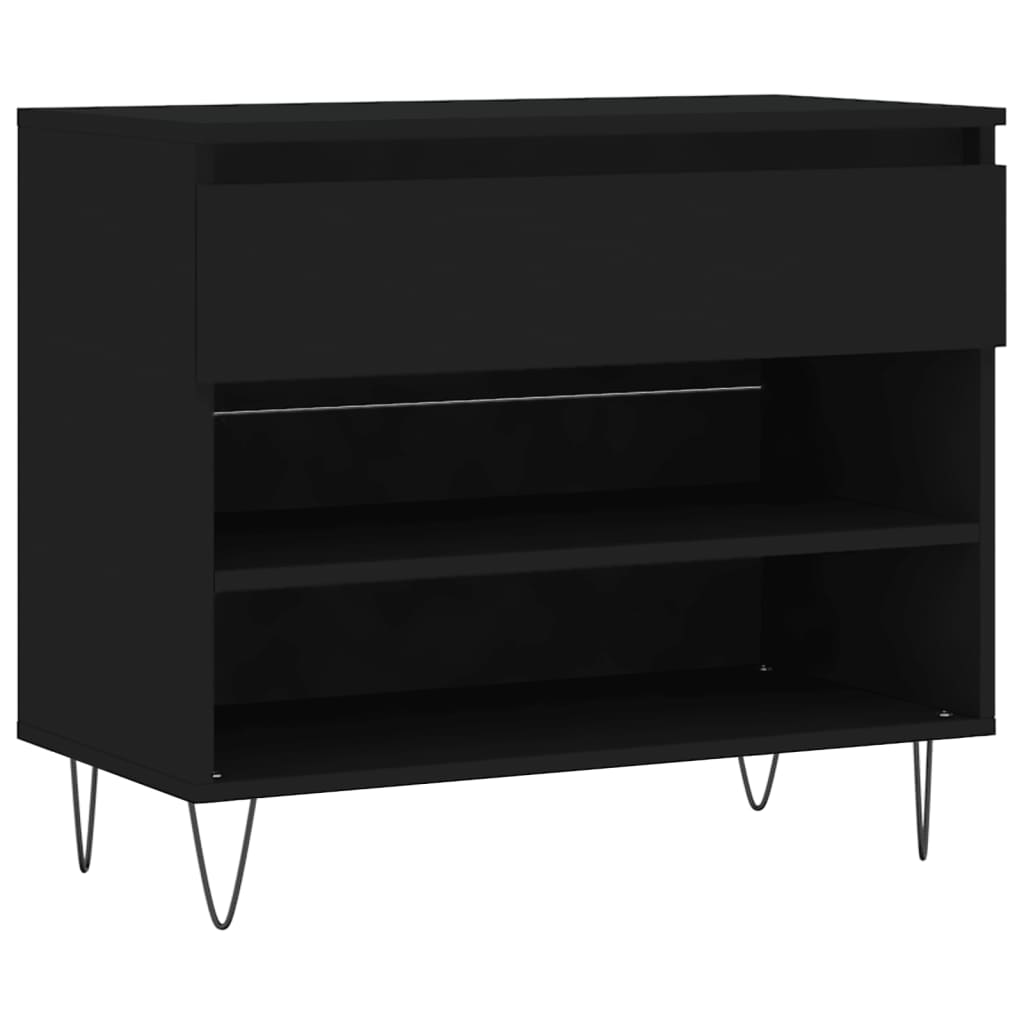 Vidaxx armoire à chaussures 70x36x60 cm bois fini noir